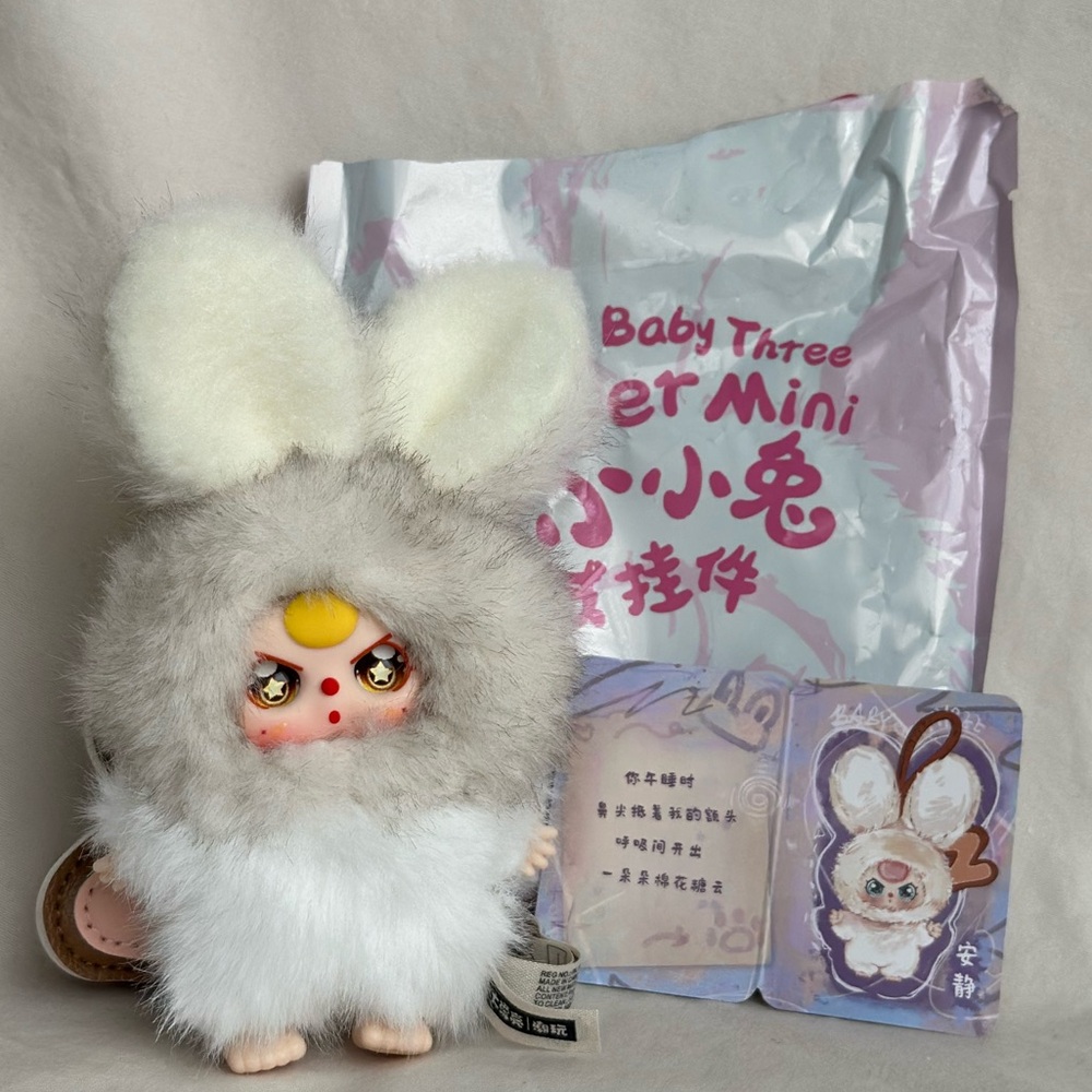 Baby Three Super Mini Bunny - Letter Z with Special Eyes